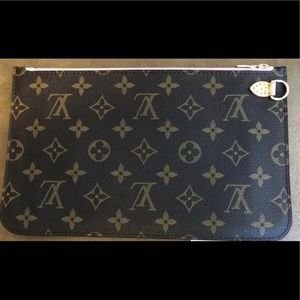 Monogram pouch!! With pink interior!